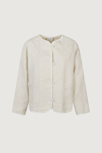 FORTE_FORTE-14520 0047-IRIS VELVET WOOL TWEED BLOUSON 