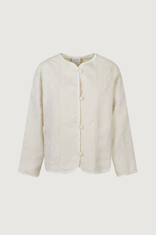 FORTE_FORTE-14520 0047-IRIS VELVET WOOL TWEED BLOUSON 