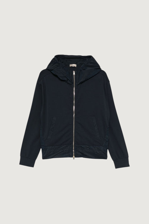 HERNO-JC000096D50069 9200-FELPA CON TAFFETA' E ZIP