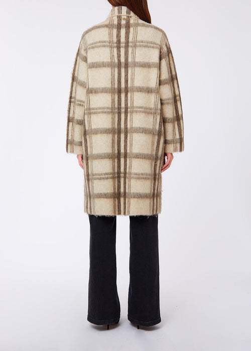 LIU JO WHITE-WF6190MA49S L9209-CAPPOTTO MAGLIA BRUSHED