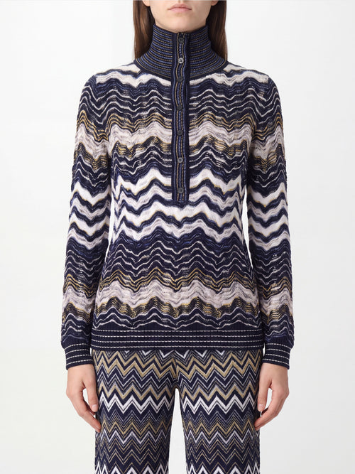 MISSONI-DS26WN0CBK01KL S72RK-LONG SLEEVE MOCK NECK