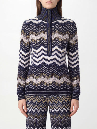MISSONI-DS26WN0CBK01KL S72RK-LONG SLEEVE MOCK NECK