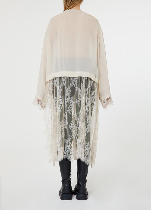 LIU JO COLLECTION-CF6220T866A X0720-CAMICIA LUNGA CON PIZZO