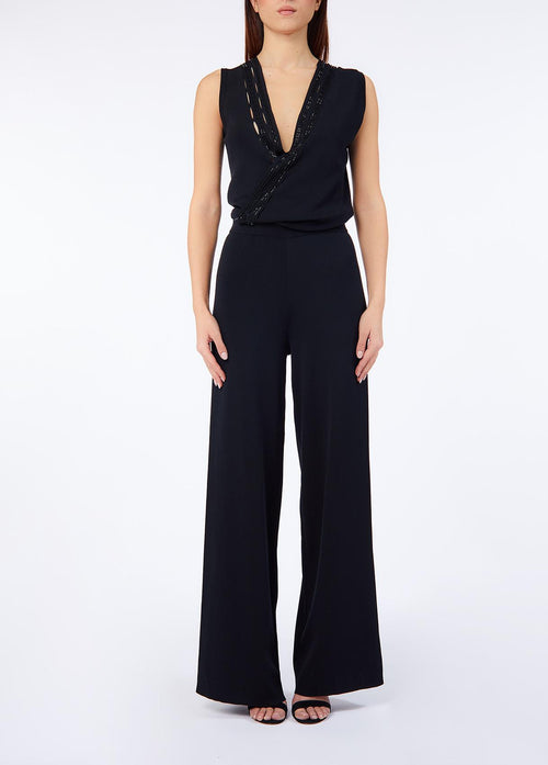 LIU JO COLLECTION-CF6089MS55N 22222-ECS TUTA MAGLIA CON BAGUETTE