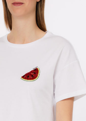 LIU JO WHITE-WA6414JS923 P9434-ECS T-SHIRT MODA M/C
