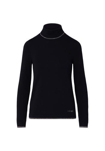 LIU JO WHITE-WF6013MS49I 22222-ECS MAGLIA CHIUSA BASIC FIT