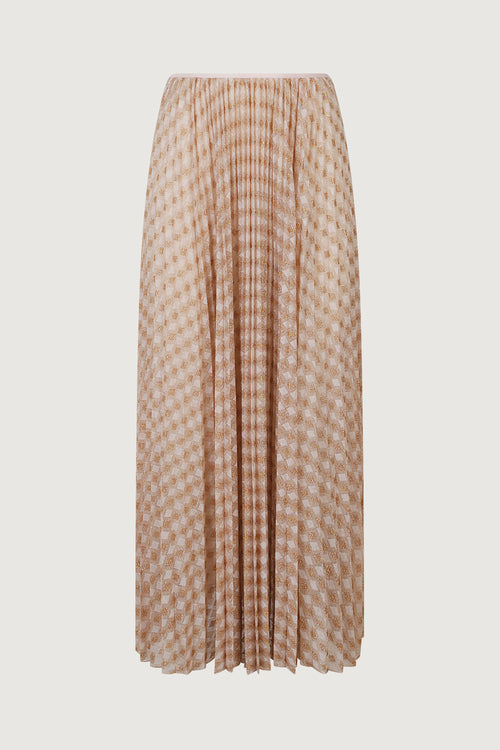 FORTE_FORTE-14596 2077-DIAMOND JERSEY PLISSE SKIRT