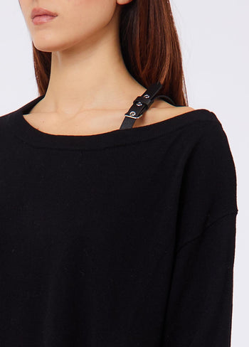 LIU JO WHITE-WF6392MA52S 22222-MAGLIA CHIUSA M/L CON FIBBIA