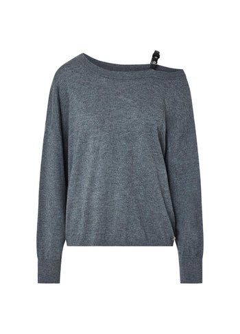 LIU JO WHITE-WF6392MA52S 02050-MAGLIA CHIUSA M/L CON FIBBIA