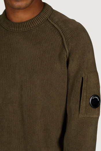 CP COMPANY-21CMKN196A005558G 683-CHENILLE COTTON CREWNECK LENS SWEATER 