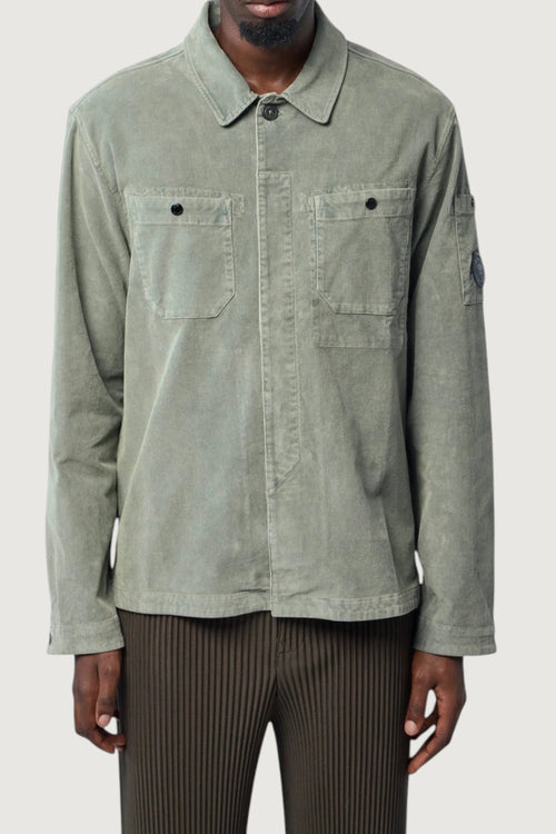 CP COMPANY-21CMOS148A006410O 950-CORDUROY BUTTON LENS OVERSHIRT 