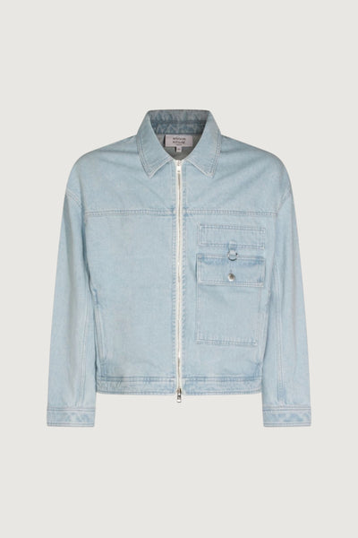 MAISON KITSUNE'-QM02106WD4022 0489-ZIPPED DENIM JACKET