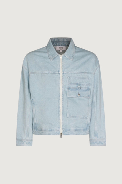MAISON KITSUNE'-QM02106WD4022 0489-ZIPPED DENIM JACKET