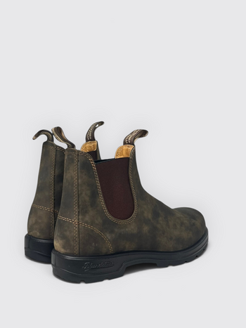 Quattro Stagioni Blundstone 585 rustic brown leather Chelsea boots with elastic side panels and pull tabs